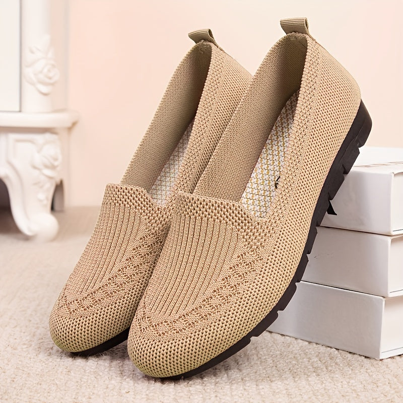 Casual Women'S Summer Mesh Breathable Flat Shoes | Comfortable Lightweight Slip-on Loafers with Fabric Upper and Rubber Sole, Women Shoes
