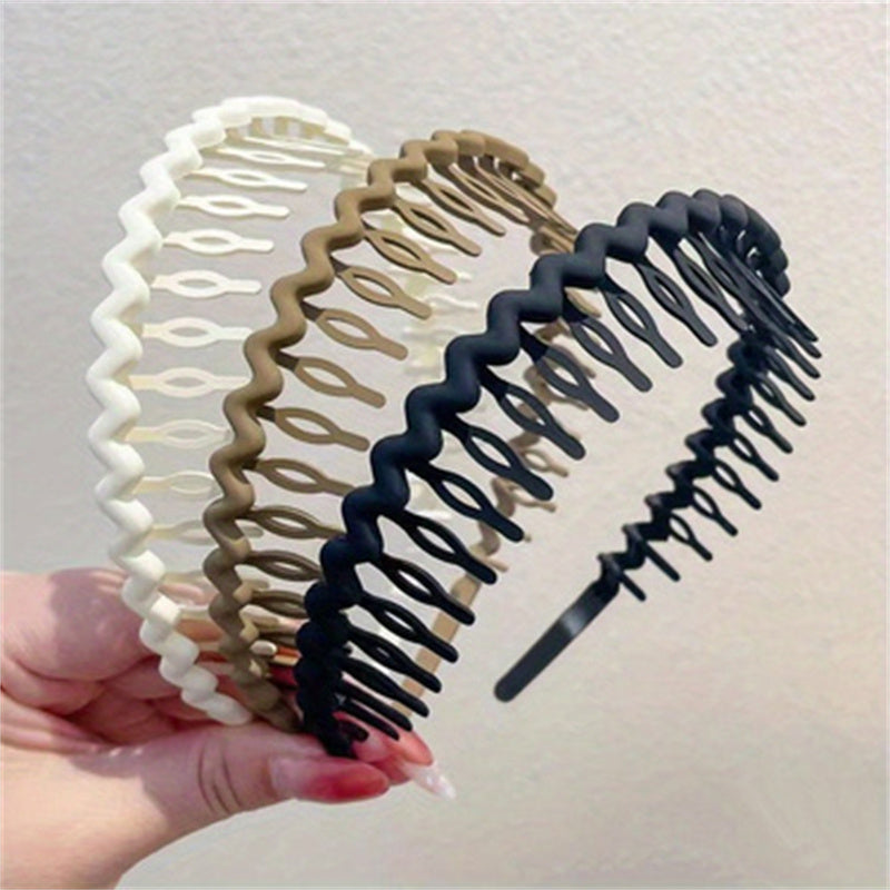 Colorful Matte Hairbands for Women with Anti-Slip Teeth, Easy And Versatile, Perfect for Holding Hair Back While Washing Your Face