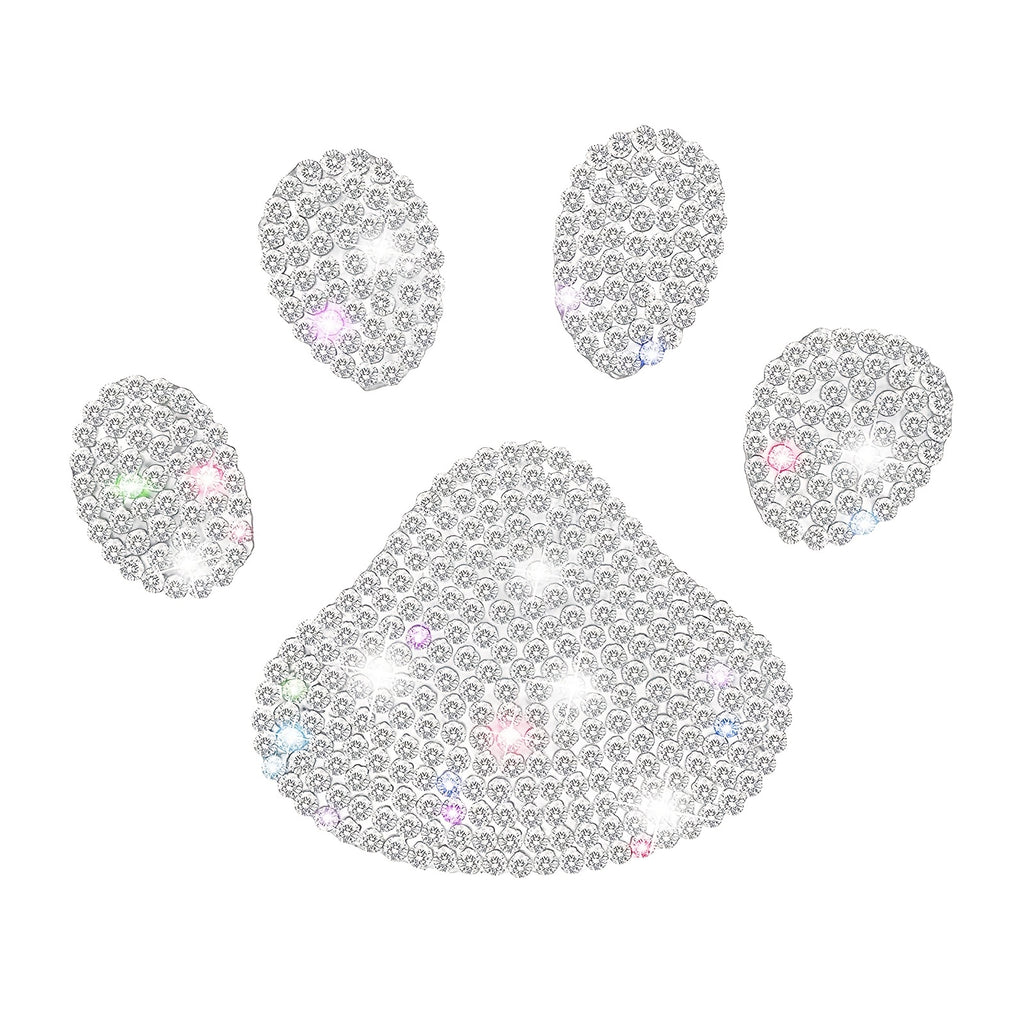 Dog Paw Print Rhinestone Sticker