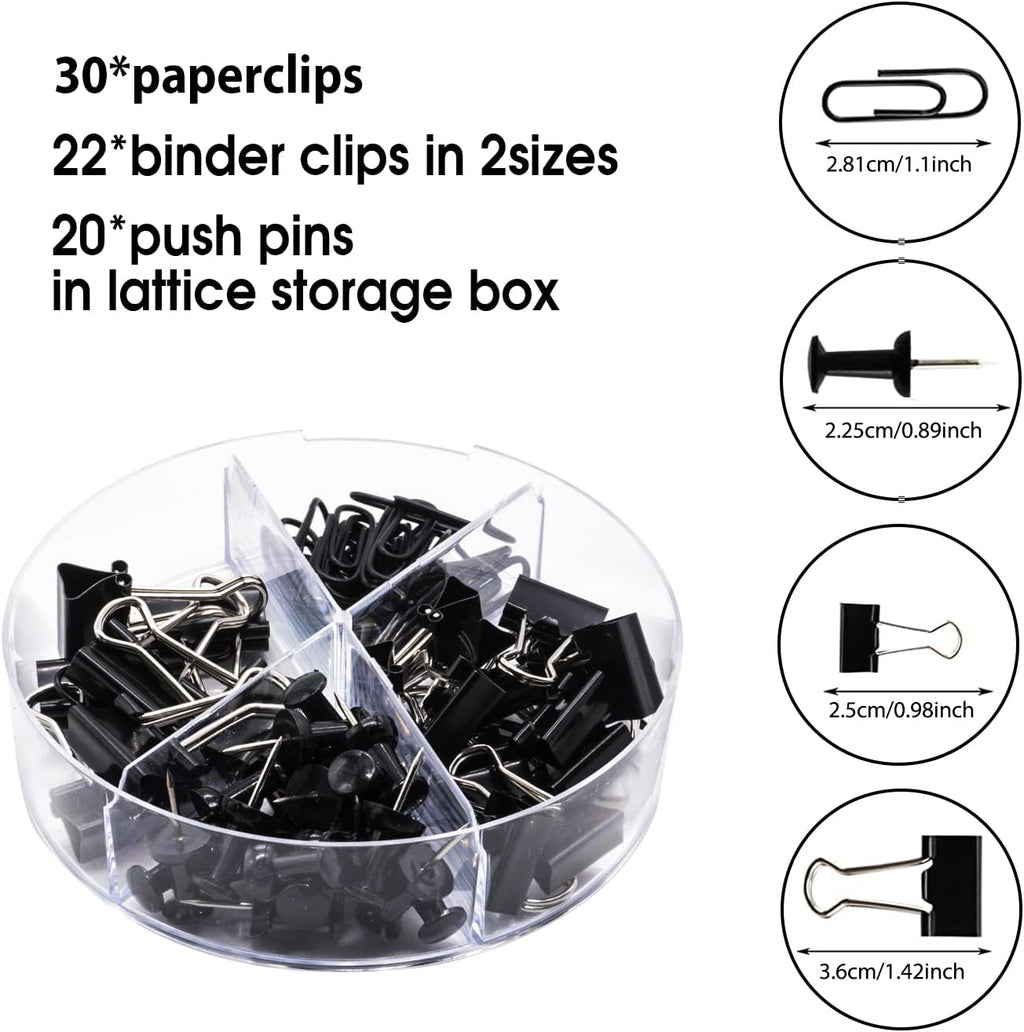 Desk Organizers Accessories Office Supplies Set Stapler, Pen Holder, Phone Holder, Scissors, Pen, Ruler, 30 Paper Clips, 22 Bind