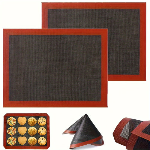 1pc, Silicone Baking Mat, Reusable Baking Mat, Barbecue Mat, Oven Liner Sheet, Cake Pan Mat, For Macaron, Cookie, Baking Tools, Kitchen Accessories, Home Kitchen Items