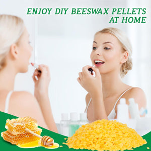 1KG Pure Yellow Beeswax Pellets High-Quality Waxing Material for DIY Crafts Candle Making Clean-Burning Polishing Furniture Wax
