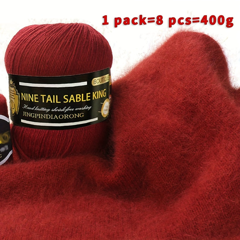8rolls/pack Wool 10.00%, Cashmere 90.00% Yarn, Soft Comfortable Yarn For Knitting Crocheting High-quality Sweater And Scarf