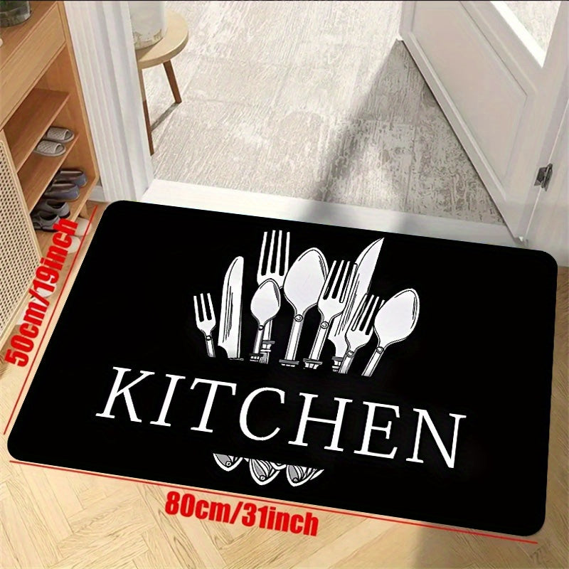 1 piece/black tableware, kitchen floor mat, bathroom carpet, living room, bedroom, and entrance common