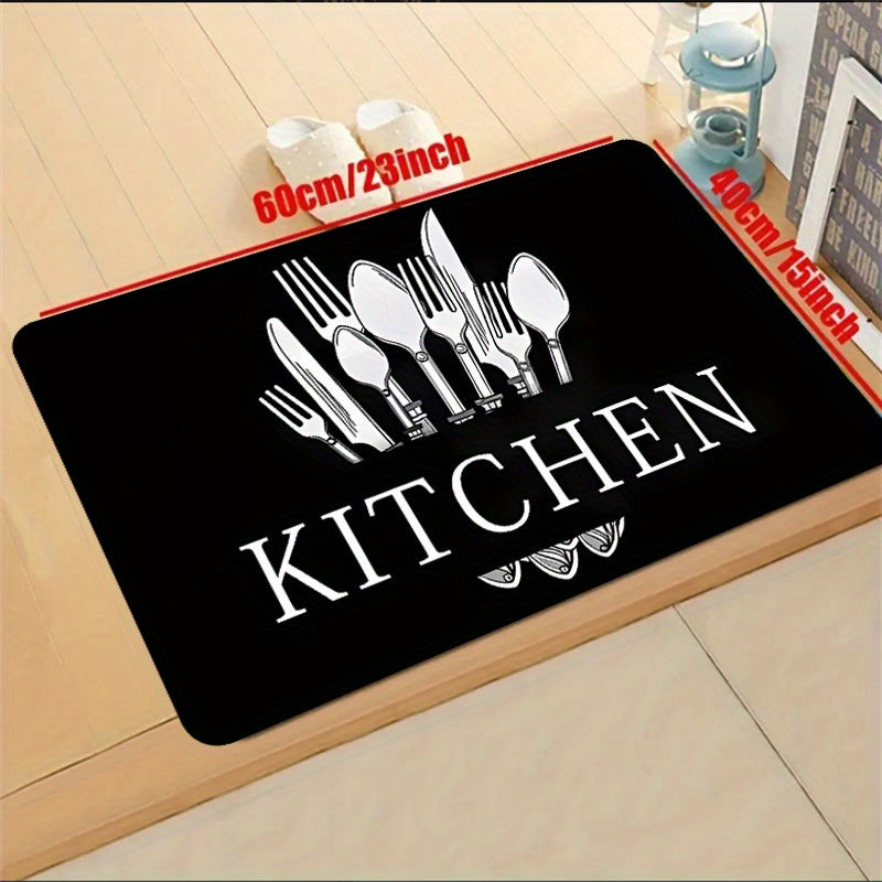 1 piece/black tableware, kitchen floor mat, bathroom carpet, living room, bedroom, and entrance common