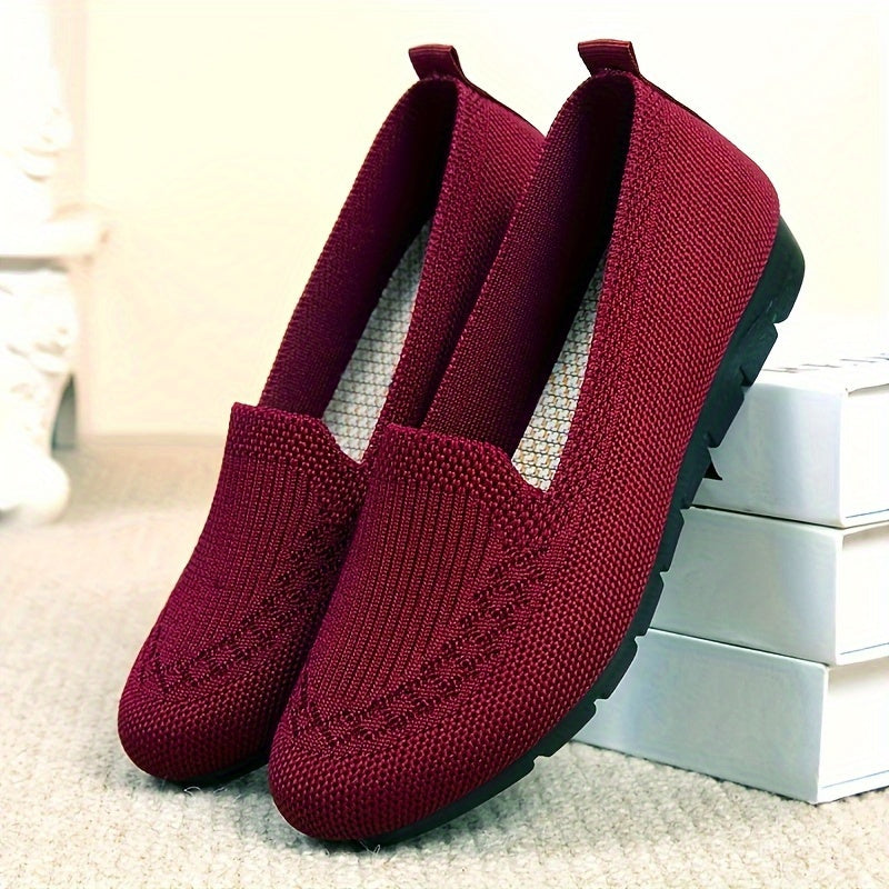 Casual Women'S Summer Mesh Breathable Flat Shoes | Comfortable Lightweight Slip-on Loafers with Fabric Upper and Rubber Sole, Women Shoes